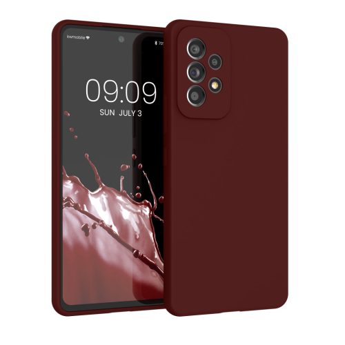 Etui Kwmobile do Samsung Galaxy A53 5G, ciemnoczerwone, silikonowe, 57835.19