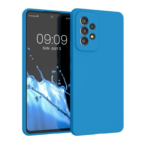 Etui Kwmobile do Samsung Galaxy A53 5G, niebieskie, silikonowe, 57835.104