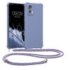 Etui Kwmobile ze smyczą do Motorola Edge 30 Neo, niebieskie, silikonowe, 61582.108