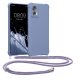 Etui Kwmobile ze smyczą do Motorola Edge 30 Neo, niebieskie, silikonowe, 61582.108
