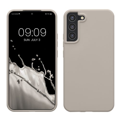 Etui Kwmobile do Samsung Galaxy S22 Plus, jasnoszare, silikonowe, 56761.96