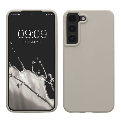 Etui Kwmobile do Samsung Galaxy S22, jasnoszare, silikonowe, 56756.96