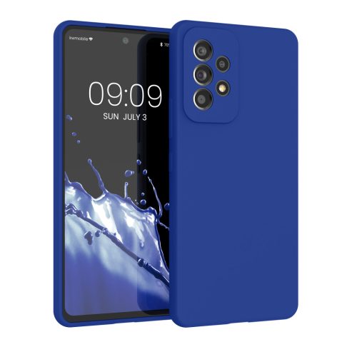 Etui Kwmobile do Samsung Galaxy A53 5G, niebieskie, silikonowe, 57835.134