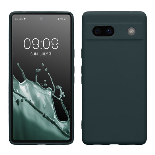 Etui Kwmobile do Google Pixel 7a, Ciemnozielone, Silikonowe, 61598.202