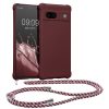 Etui Kwmobile ze smyczą do Google Pixel 7a, fioletowe, silikonowe, 61600.187