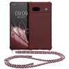 Etui Kwmobile ze smyczą do Google Pixel 7a, fioletowe, silikonowe, 61600.187