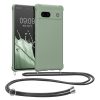 Etui Kwmobile ze smyczą do Google Pixel 7a, jasnozielone, silikonowe, 61600.172