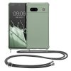 Etui Kwmobile ze smyczą do Google Pixel 7a, jasnozielone, silikonowe, 61600.172