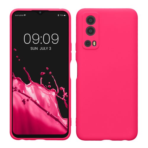 Etui Kwmobile do Vivo Y72 5G/Y52 5G, różowe, silikonowe, 59095.77