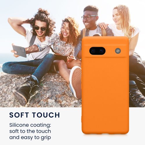 Etui Kwmobile do Google Pixel 7a, pomarańczowe, silikonowe, 61598.15