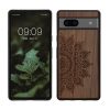 Etui Kwmobile do Google Pixel 7a, brązowe, drewno/silikon, 61603.01