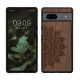 Etui Kwmobile do Google Pixel 7a, brązowe, drewno/silikon, 61603.01