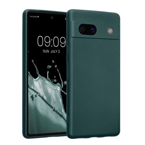 Etui Kwmobile do Google Pixel 7a, zielone, silikonowe, 61599.14
