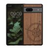 Etui Kwmobile do Google Pixel 7a, brązowe, drewno/silikon, 61603.02