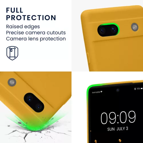 Etui Kwmobile do Google Pixel 7a, pomarańczowe, silikonowe, 61598.191