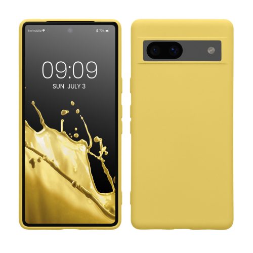 Etui Kwmobile do Google Pixel 7a, żółte, silikonowe, 61614.165
