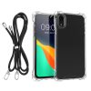 Etui Kwmobile z odpinanym sznurkiem do Apple iPhone XR, przezroczyste/czarne, poliwęglan, 61618.01
