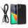 Etui Kwmobile z odpinanym sznurkiem do Apple iPhone XR, przezroczyste/czarne, poliwęglan, 61618.01