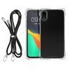 Etui Kwmobile z odpinanym sznurkiem do Apple iPhone XR, przezroczyste/czarne, poliwęglan, 61618.01