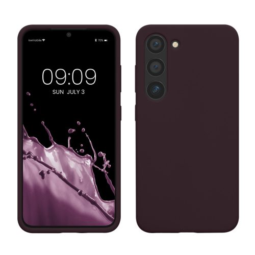 Etui Kwmobile do Samsung Galaxy S23, Ciemny Fiolet, Silikon, 60273.114