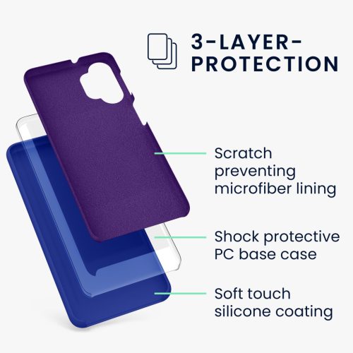 Etui Kwmobile do Samsung Galaxy A32 5G, niebieskie, silikonowe, 54336.134