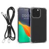 Etui Kwmobile z odpinanym sznurkiem do Apple iPhone 14 Pro Max, przezroczyste/czarne, poliwęglan, 61622.01