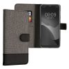 Etui Kwmobile do Motorola Moto E13, szare/czarne, materiał tekstylny/silikon, 61626.22