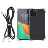 Etui Kwmobile z odpinanym paskiem na Apple iPhone 12/iPhone 12 Pro, przezroczyste/czarne, poliwęglan, 61619.01