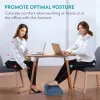 Ergonomiczna poduszka biurowa Navaris z wełnianą kieszonką do podgrzewania stóp, 45 x 30 x 15 cm, Niebieska, 61463.02
