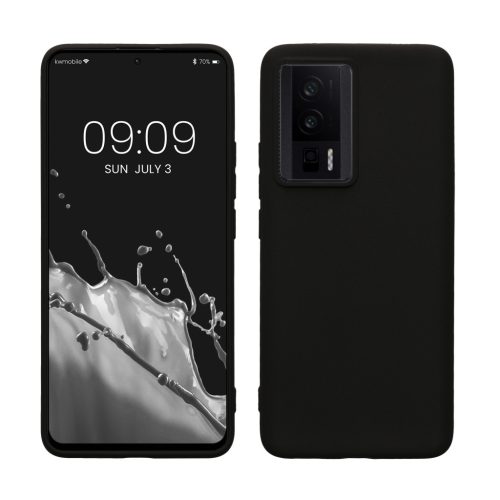 Etui Kwmobile do Poco F5 Pro, czarne, silikonowe, 61639.47
