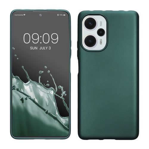 Etui Kwmobile do Xiaomi Poco F5, zielone, silikonowe, 61637.14