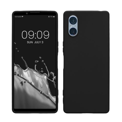 Etui Kwmobile do Sony Xperia 5 V, czarne, silikonowe, 61522.01