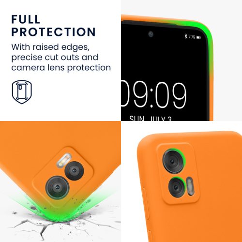 Etui Kwmobile do Motorola Edge 30 Neo, pomarańczowe, silikonowe, 61043.15