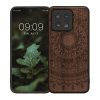Etui Kwmobile do Xiaomi 13 5G, brązowe, drewno/silikon, 60695.02