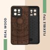 Etui Kwmobile do Xiaomi 13 5G, brązowe, drewno/silikon, 60695.02