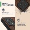 Etui Kwmobile do Xiaomi 13 5G, brązowe, drewno/silikon, 60695.02