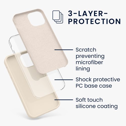 Etui Kwmobile do Apple iPhone 13 Mini, szare, silikonowe, 55877.204