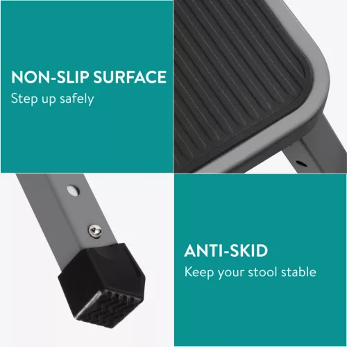 Scaun pliabil ajustabil Navaris, 3 inaltimi, platforma antiderapanta, 61657.01