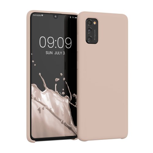 Etui Kwmobile do Samsung Galaxy A41, kremowe, silikonowe, 52301.225