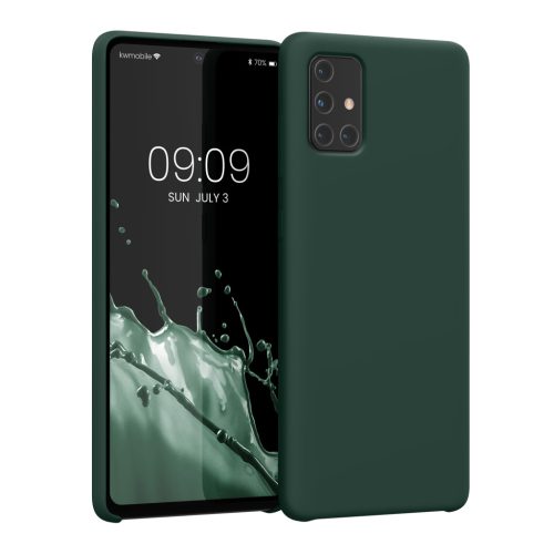 Etui Kwmobile do Samsung Galaxy A71, Ciemnozielone, Silikonowe, 51209.169