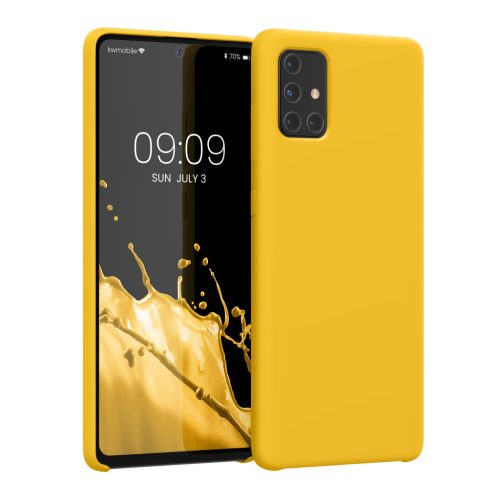 Etui Kwmobile do Samsung Galaxy A71, żółte, silikonowe, 51209.165