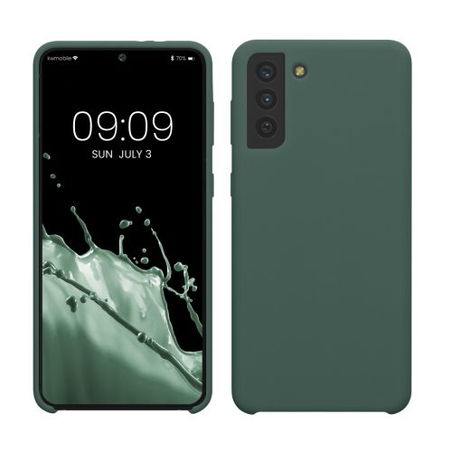 Etui Kwmobile do Samsung Galaxy S21 Plus, zielone, silikonowe, 54066.166