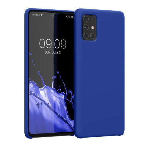 Etui Kwmobile do Samsung Galaxy A71, niebieskie, silikonowe, 51209.134