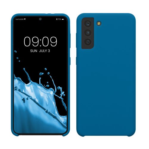 Etui Kwmobile do Samsung Galaxy S21 Plus, niebieskie, silikonowe, 54066.228