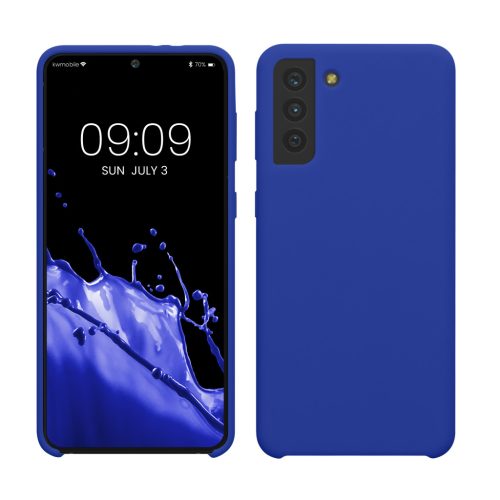 Etui Kwmobile do Samsung Galaxy S21 Plus, niebieskie, silikonowe, 54066.134