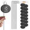 Set 15 Etichete din ardezie Navaris cu 15 Stalpi din metal si creta, 4x2,75 inch, 53850.04