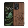 Etui Kwmobile do Xiaomi Poco F5, Brązowe, Drewno/Silikon, 61661.01