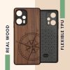 Etui Kwmobile do Xiaomi Poco F5, Brązowe, Drewno/Silikon, 61661.01