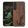 Etui Kwmobile do Samsung Galaxy S23 Plus, brązowe, drewno/silikon, 61686.04