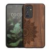 Etui Kwmobile do Samsung Galaxy A54 5G, brązowe, drewno/silikon, 60799.03